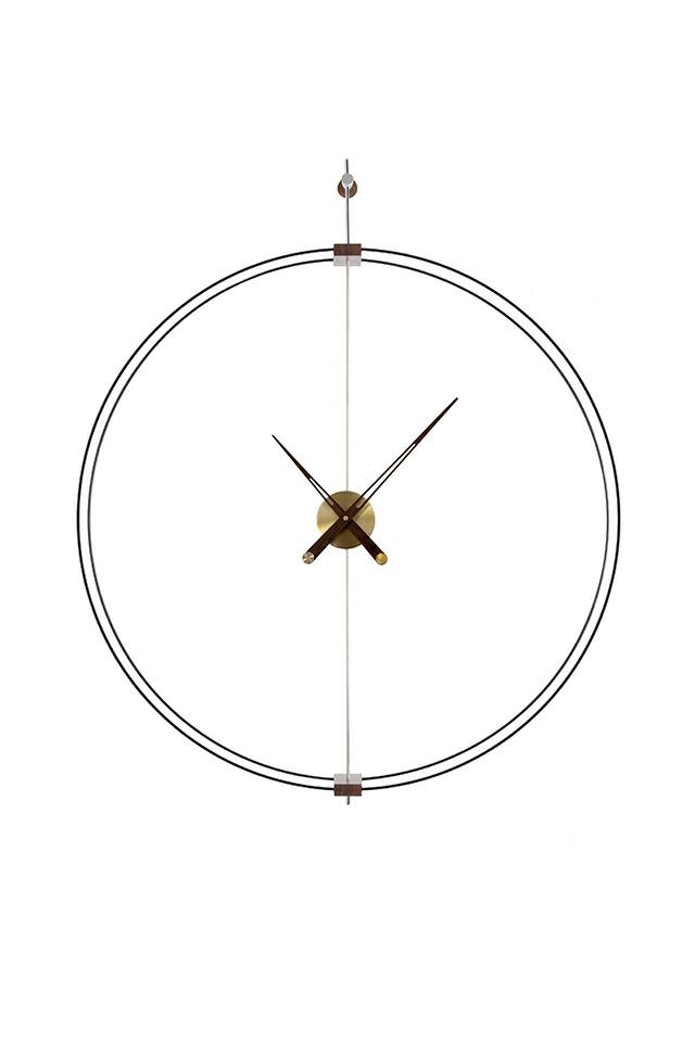Produse - Ceas Decorativ Doble Ring 60, Oțel și Lemn - King Home