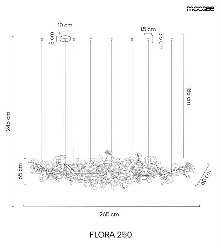 Pendul Flora 250 PP 265x60x245 cm, Auriu - Moosee [15]