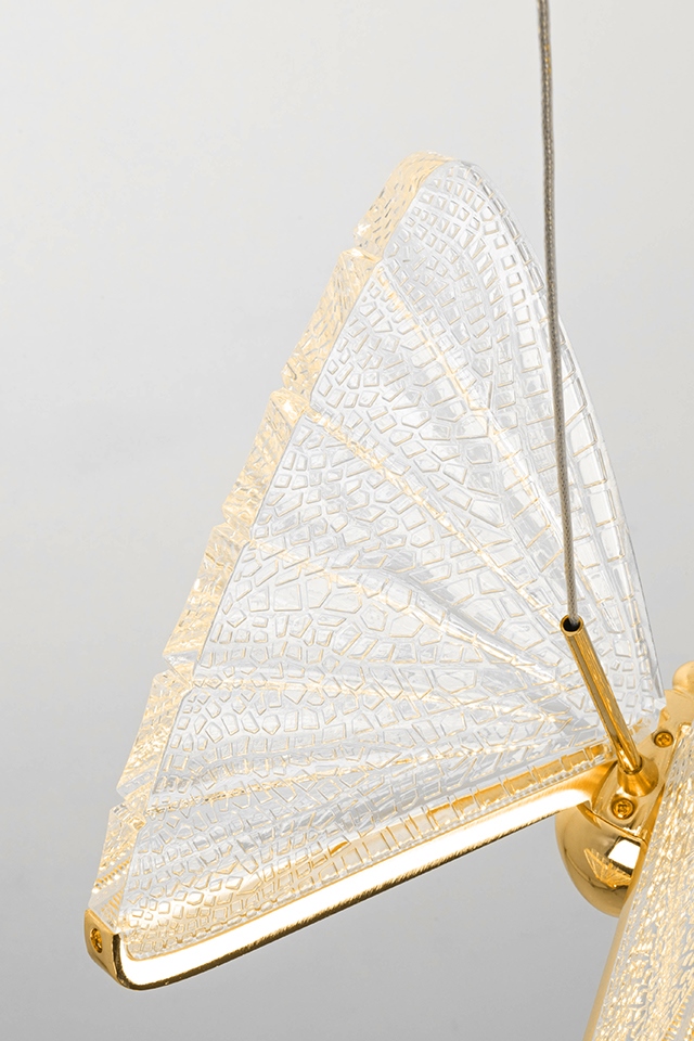 Pendul Butterfly Disc 5 45x45x240 cm, Auriu - Moosee [9]