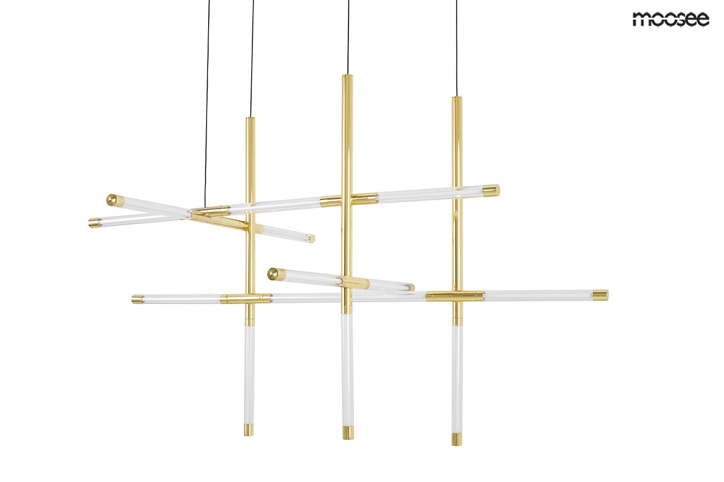 Produse - Pendul Mikado S, Metal și Elemente Transparente Auriu - Moosee