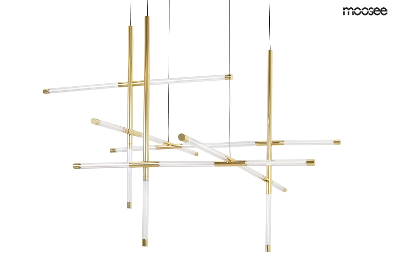 Produse - Pendul Mikado M 145x145x250 cm, ["Metal" și "Acril"] Auriu - Moosee