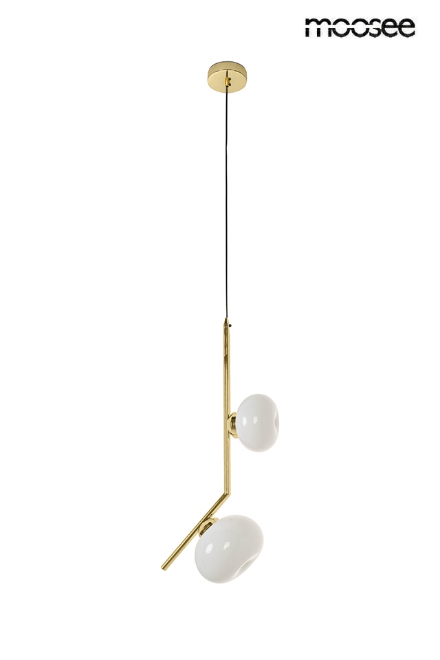 Produse - Pendul Rugia 260x28x260 cm, Metal și Sticlă Auriu - Moosee