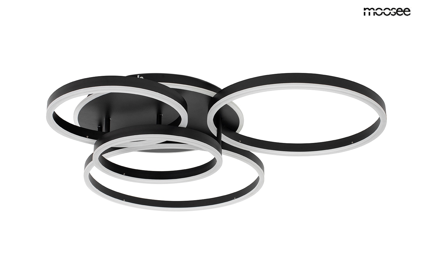 Plafonieră Rings 5 90x72x15 cm, Negru - Moosee [1]