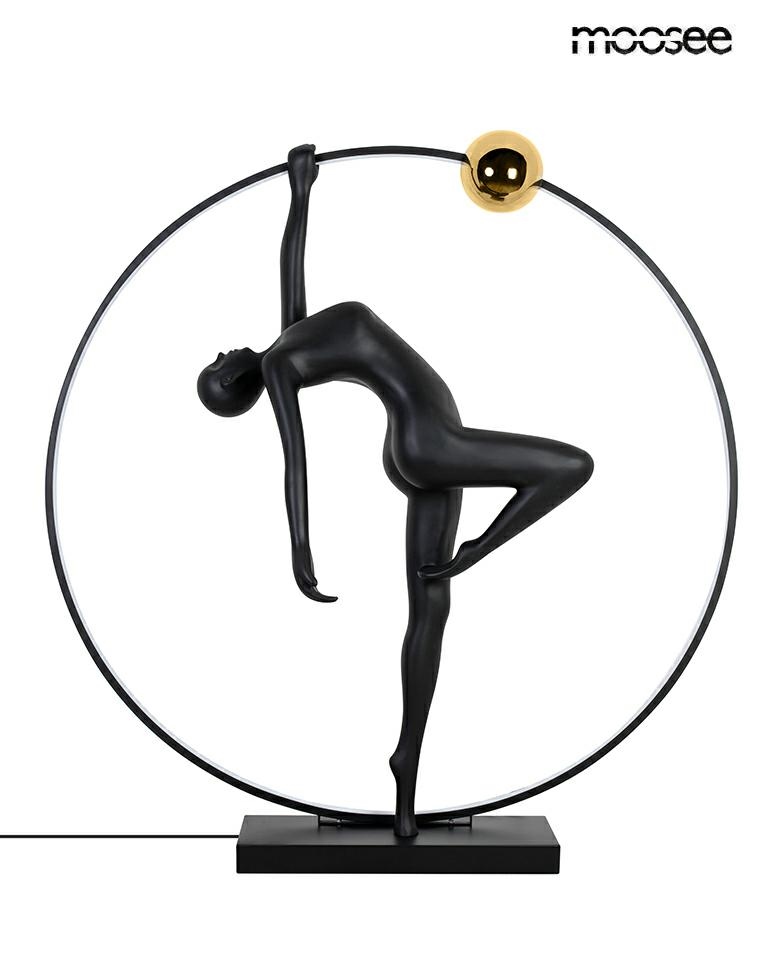 Lampadar Human Acrobatic 202x75x210 cm, Fibră de Sticlă Negru - Moosee [2]