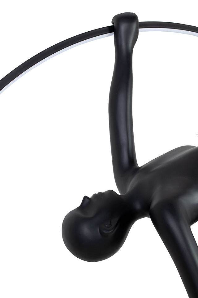 Lampadar Human Acrobatic 202x75x210 cm, Fibră de Sticlă Negru - Moosee [4]