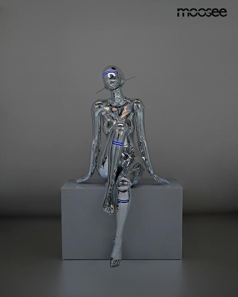 Lampadar Cyber Woman 97,5x70x163 cm, Fibră de Sticlă Cromat - Moosee [3]