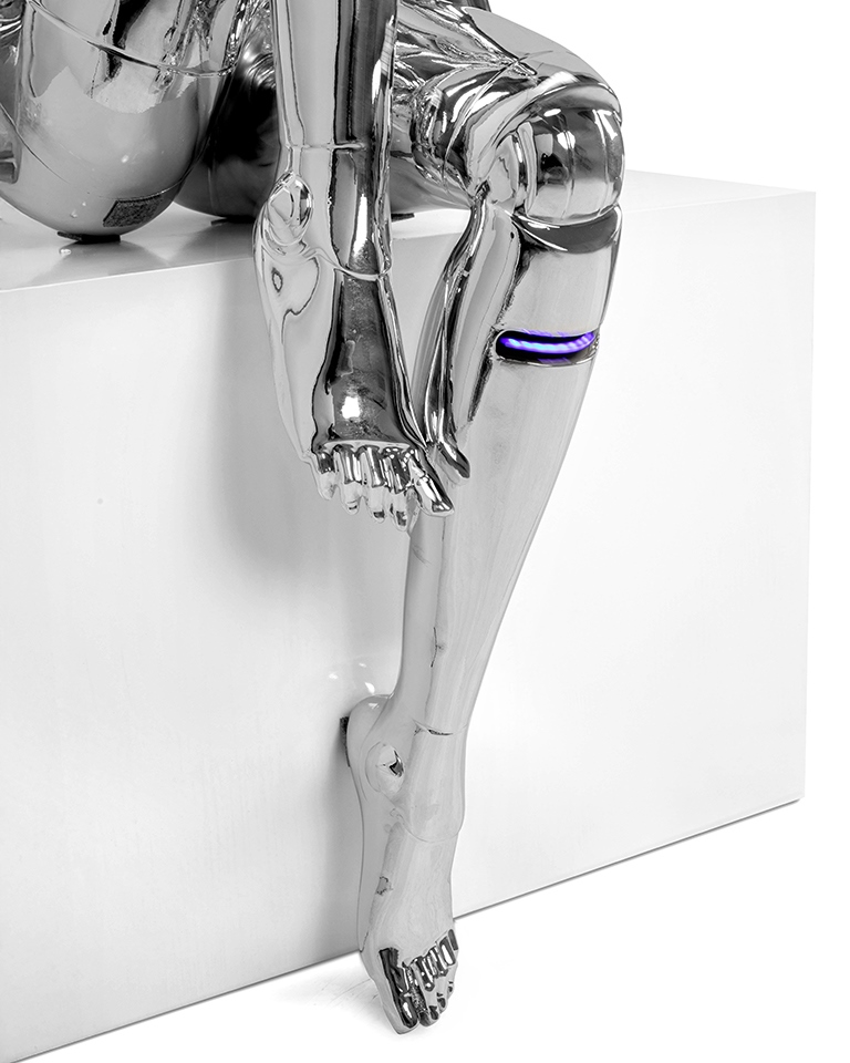 Lampadar Cyber Woman 97,5x70x163 cm, Fibră de Sticlă Cromat - Moosee [8]