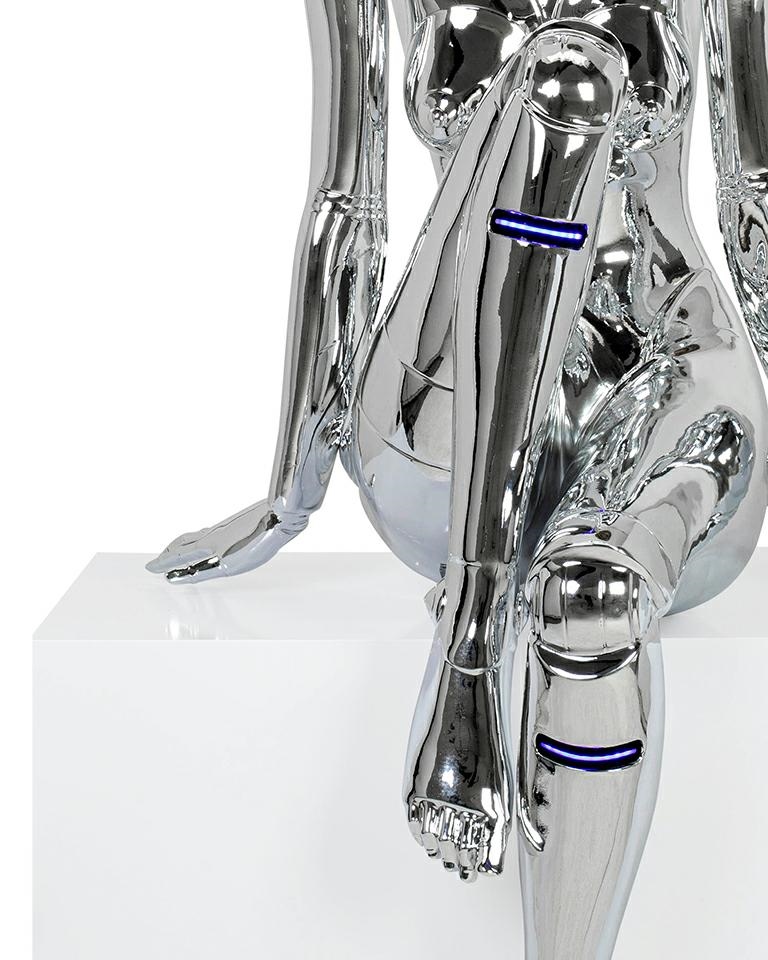 Lampadar Cyber Woman 97,5x70x163 cm, Fibră de Sticlă Cromat - Moosee [10]