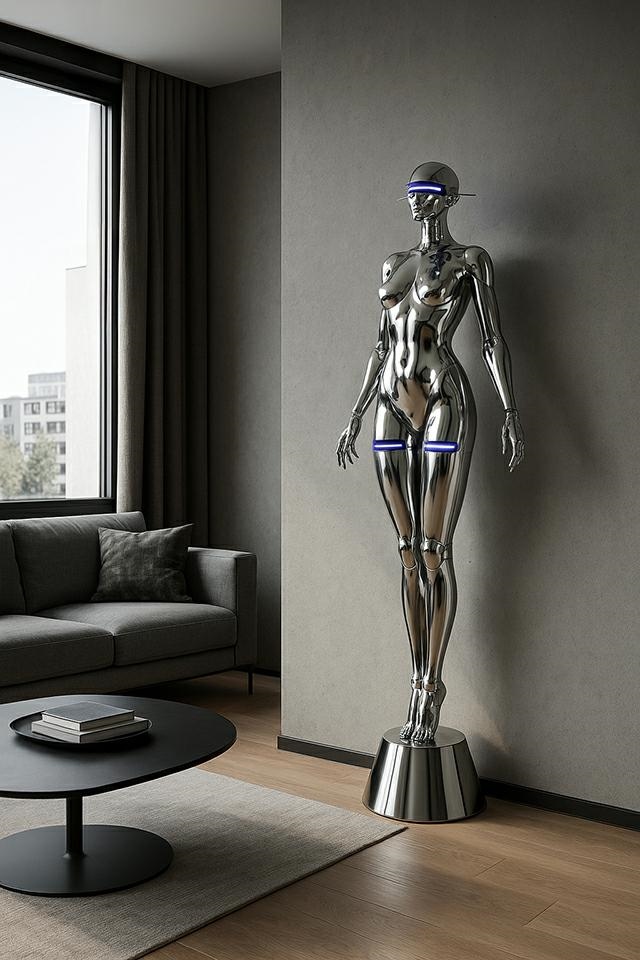 Lampadar Cyber Woman Stand 76x53x210 cm, Crom Lucios - Moosee [12]