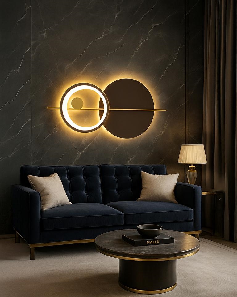 Aplică Moons 100x45x50,5 cm, Metal Auriu - Moosee [3]