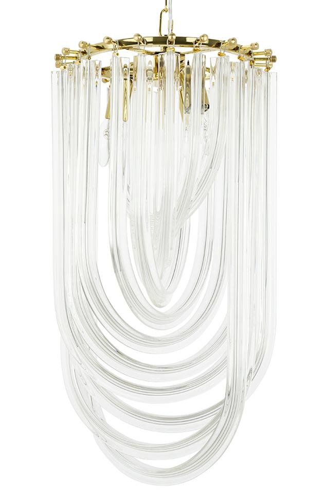 Produse - Pendul Murano 30x30x160 cm, Auriu - Moosee
