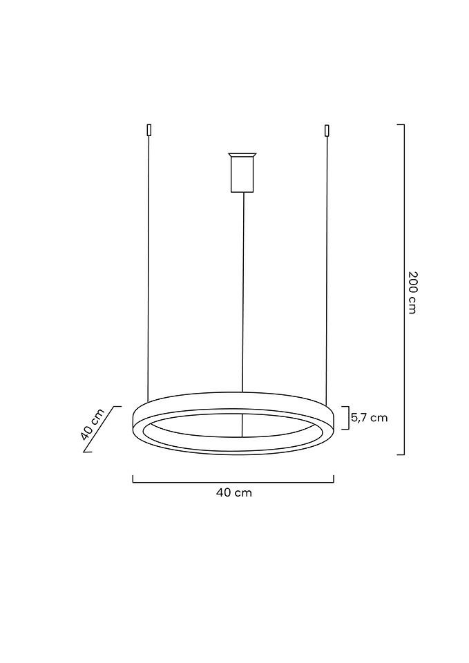 Pendul Ring 40x40x200 cm, Auriu - Moosee [3]