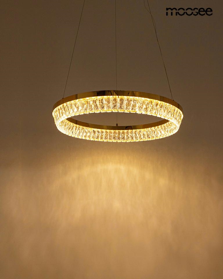 Pendul Savoy 60x60x190 cm, Metal și Cristale Auriu - Moosee [2]