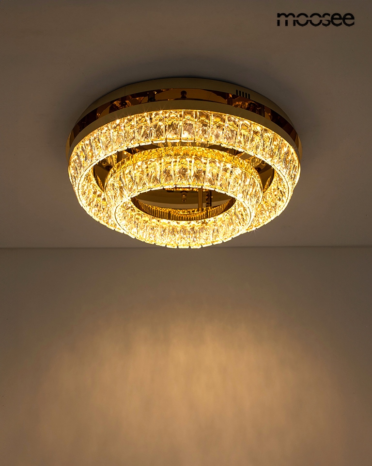 Plafonieră Savoy 2, Cristal Auriu - Moosee [3]