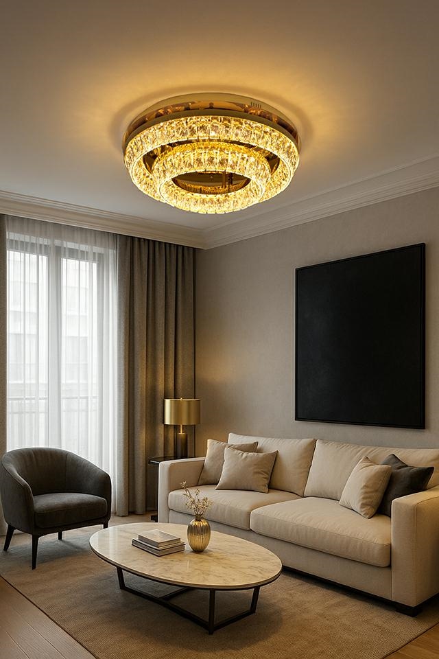 Plafonieră Savoy 2, Cristal Auriu - Moosee [6]