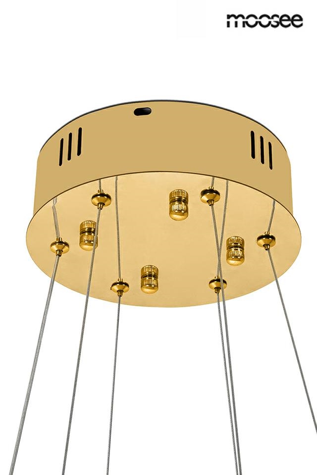 Pendul Wave 80 75x75x220 cm, Oțel și Cristale Auriu - Moosee [6]