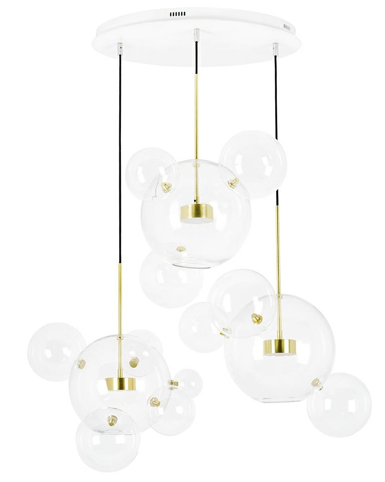 Produse - Pendul Capri Disc 3 80x80x273 cm, Sticlă și Aluminiu Anodizat Auriu - Moosee