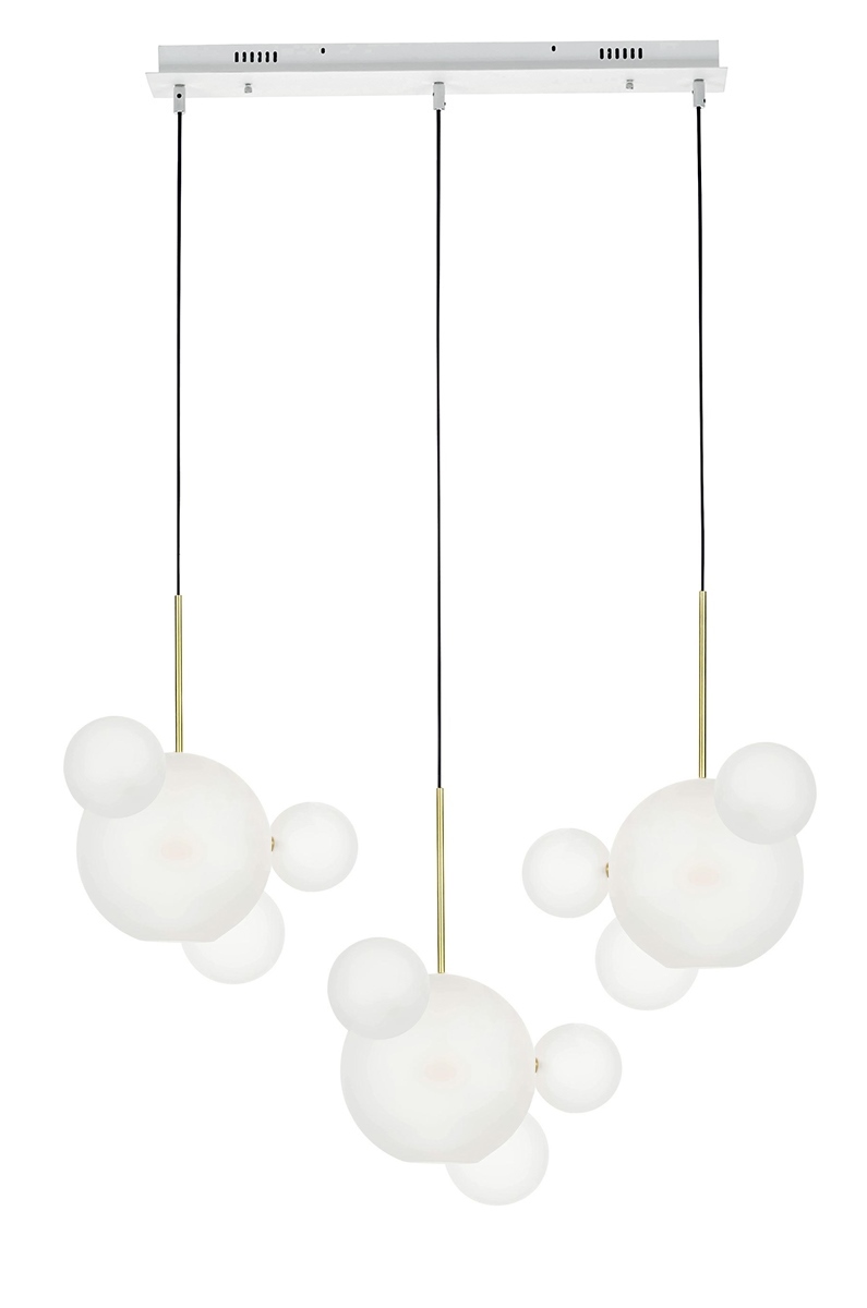 Produse - Pendul Capri Line 3 120x60x273 cm, Sticlă și Aluminiu Anodizat Auriu, Alb - Moosee