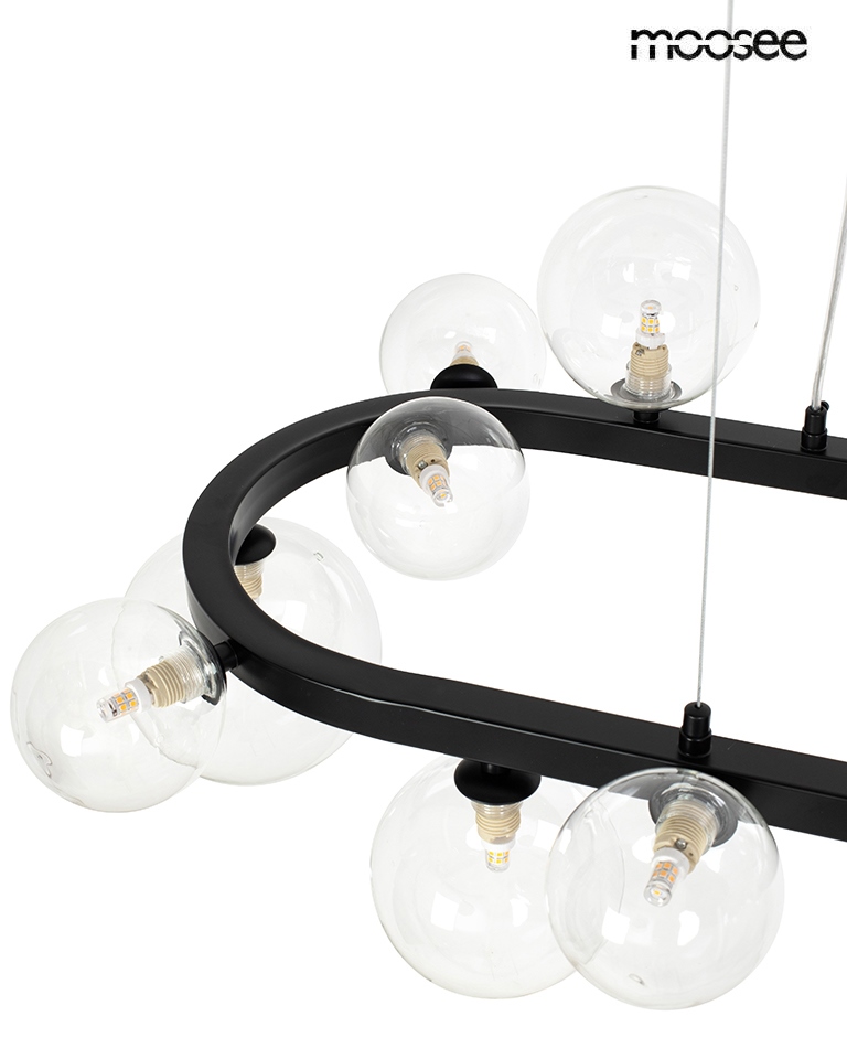 Pendul Alure Oval 120x55x270 cm, Oțel Negru - Moosee [4]