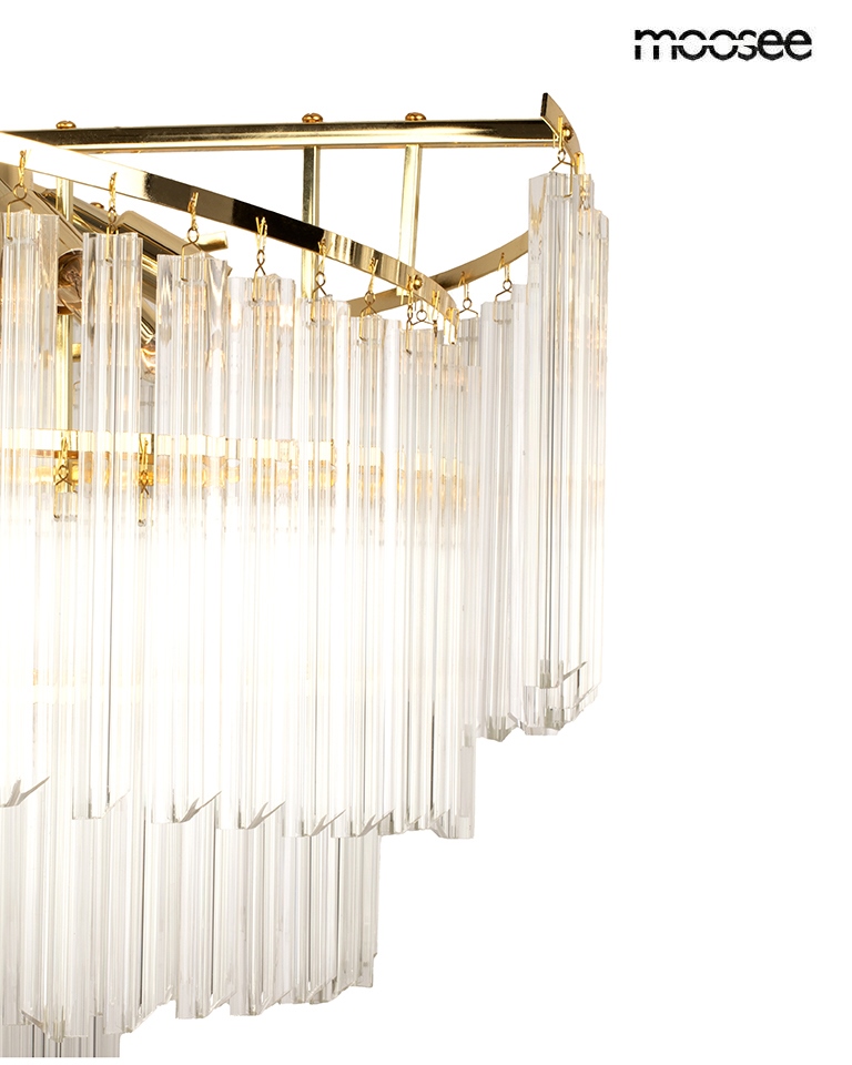 Pendul Luma 60x60x45 cm, Metal și Cristal Auriu - Moosee [4]