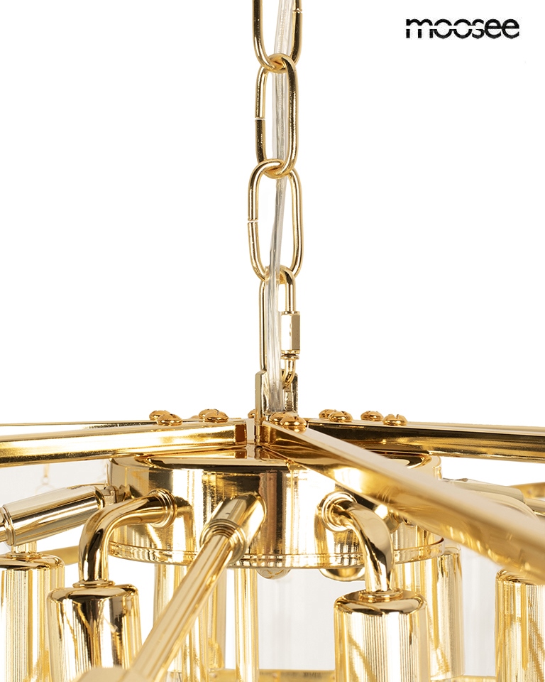 Pendul Luma 60x60x45 cm, Metal și Cristal Auriu - Moosee [5]