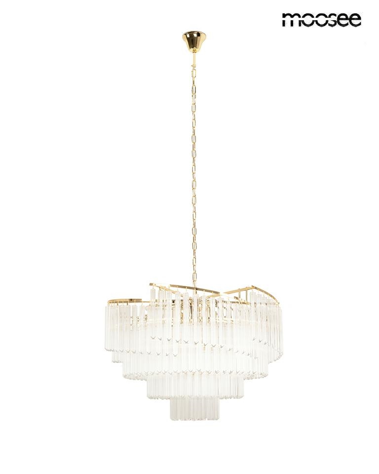 Pendul Luma 80x80x45 cm, Metal și Cristal Auriu - Moosee [5]