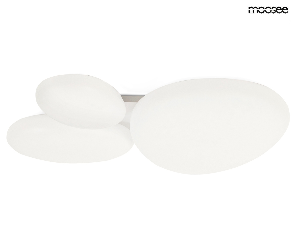 Produse - Plafonieră Cloud 3 62x14x88 cm, Metal Alb - Moosee