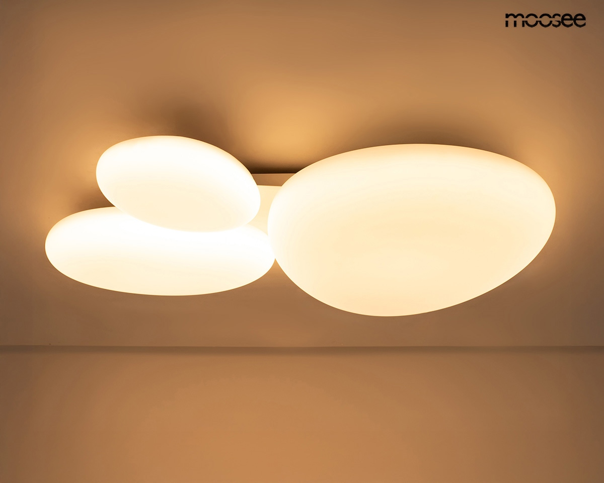 Plafonieră Cloud 3 62x14x88 cm, Metal Alb - Moosee [2]