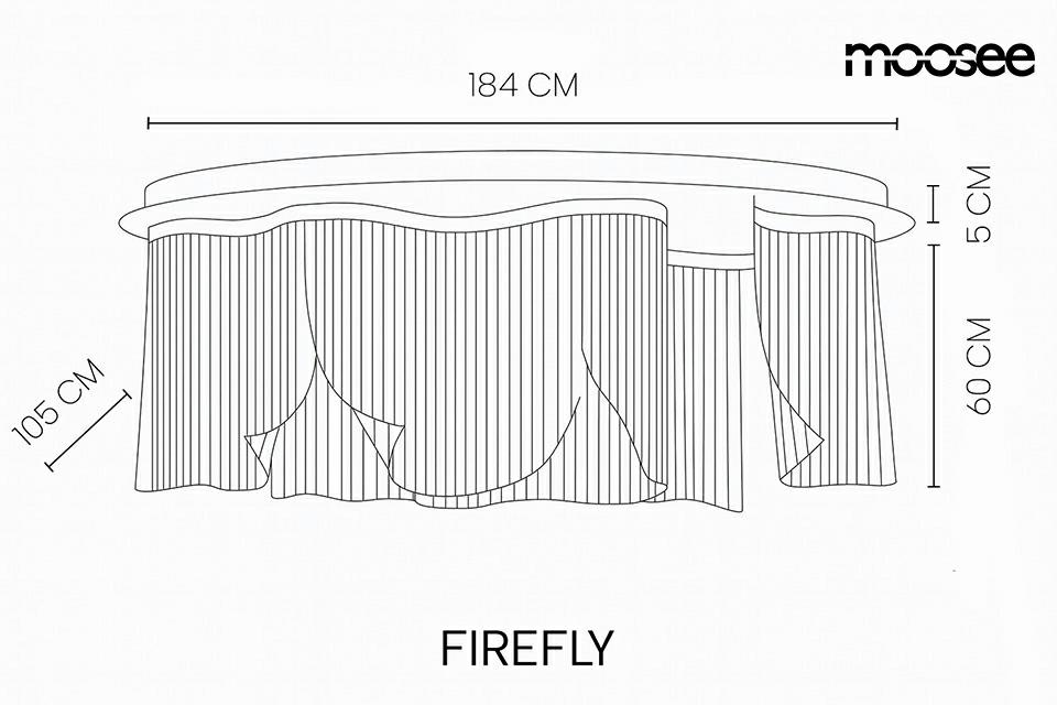 Plafonieră Firefly 180 184x105x65 cm, Metal și Acril - Moosee [7]