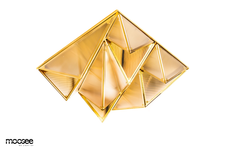 Plafonieră Pyramids 56x56x25 cm, Auriu - Moosee [3]