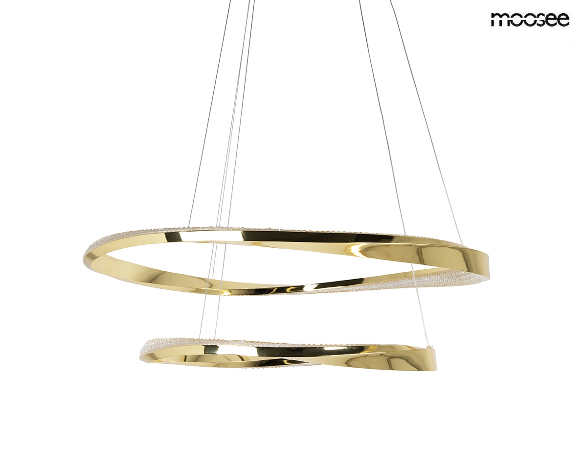 Produse - Pendul Anillo 2 80x40x28 cm, Metal și Aluminiu Auriu - Moosee