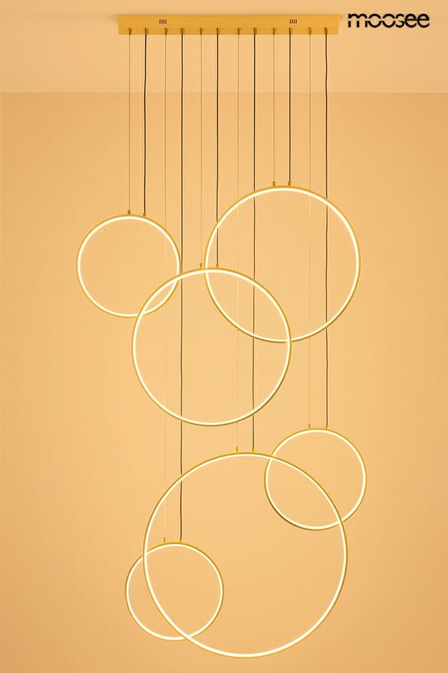 Pendul Circulo Six 105x8x275 cm, Metal Auriu - Moosee [5]