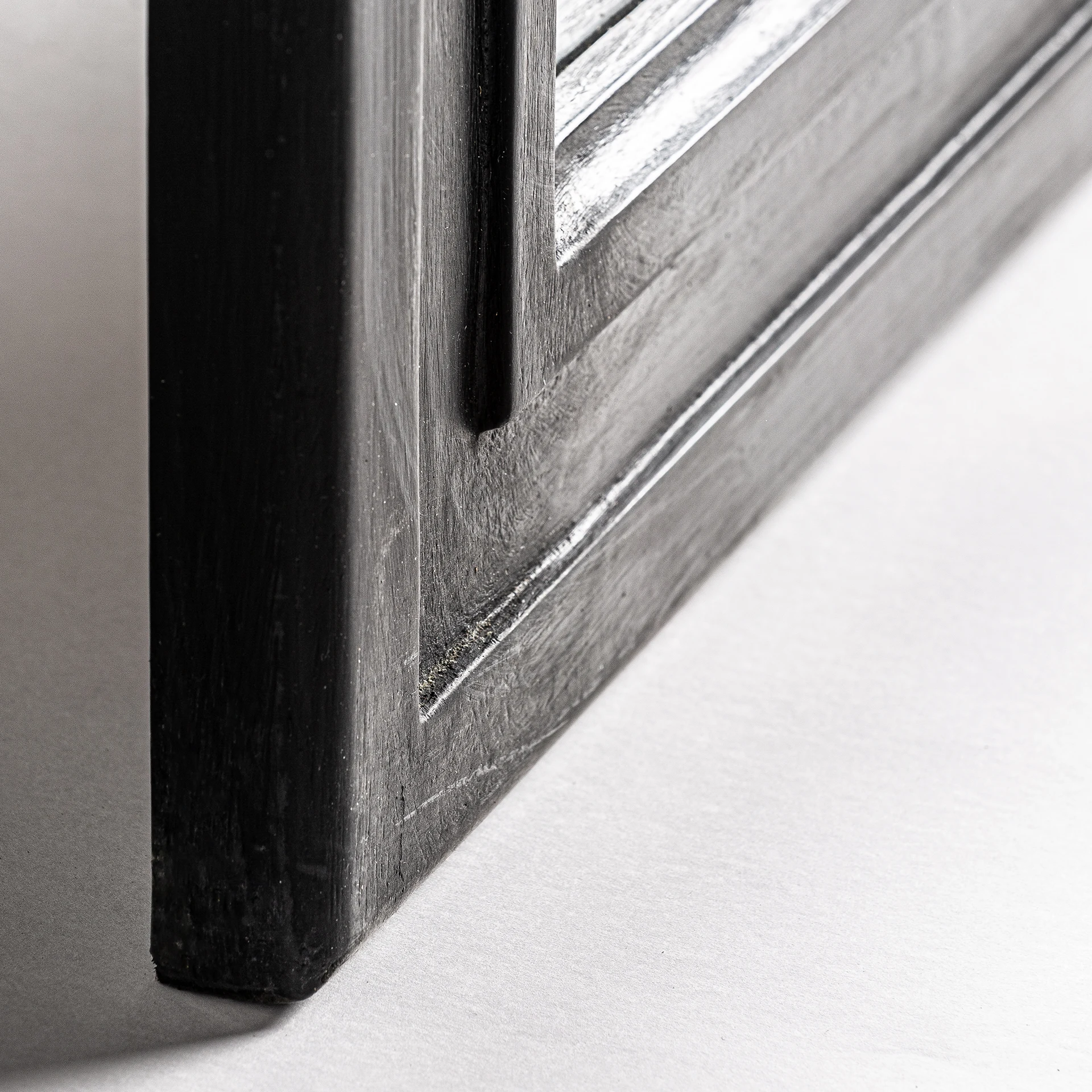 Oglinda Decorativa din Oglinda si Lemn Mdf, Negru, 60x3x130 cm, Stil Clasic - VicalHome 34635 [11]