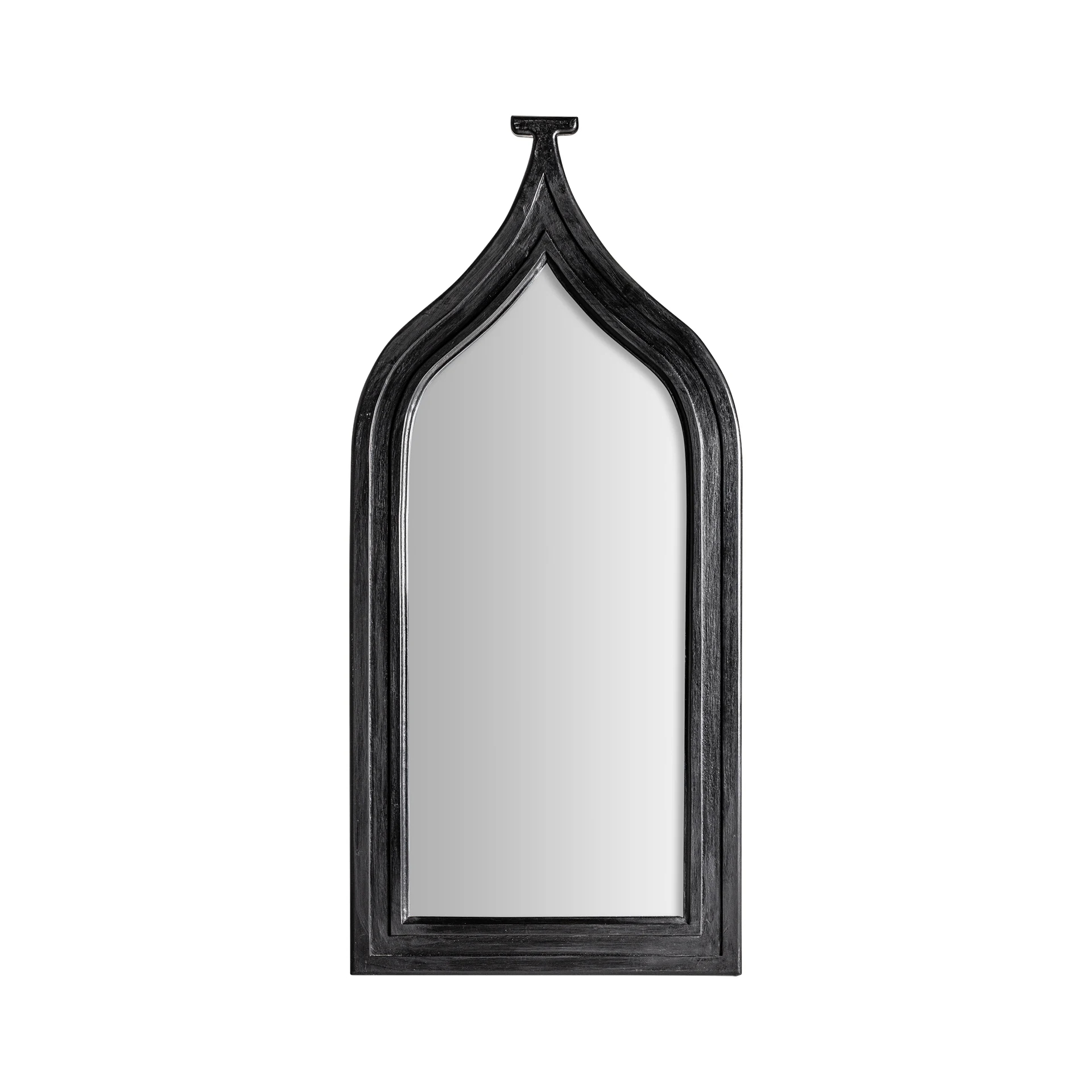 Oglinda Decorativa din Oglinda si Lemn Mdf, Negru, 60x3x130 cm, Stil Clasic - VicalHome 34635 [1]