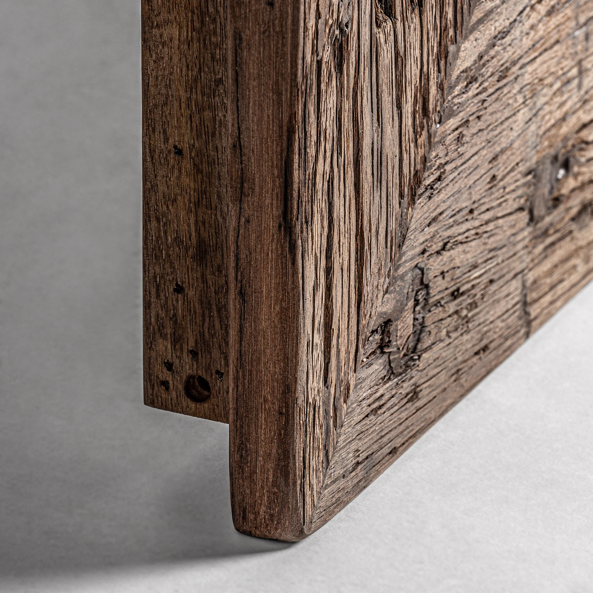 Oglinda Decorativa din Lemn Recuperat si Oglinda, Maro, 120x7x220 cm - VicalHome 34634 [18]