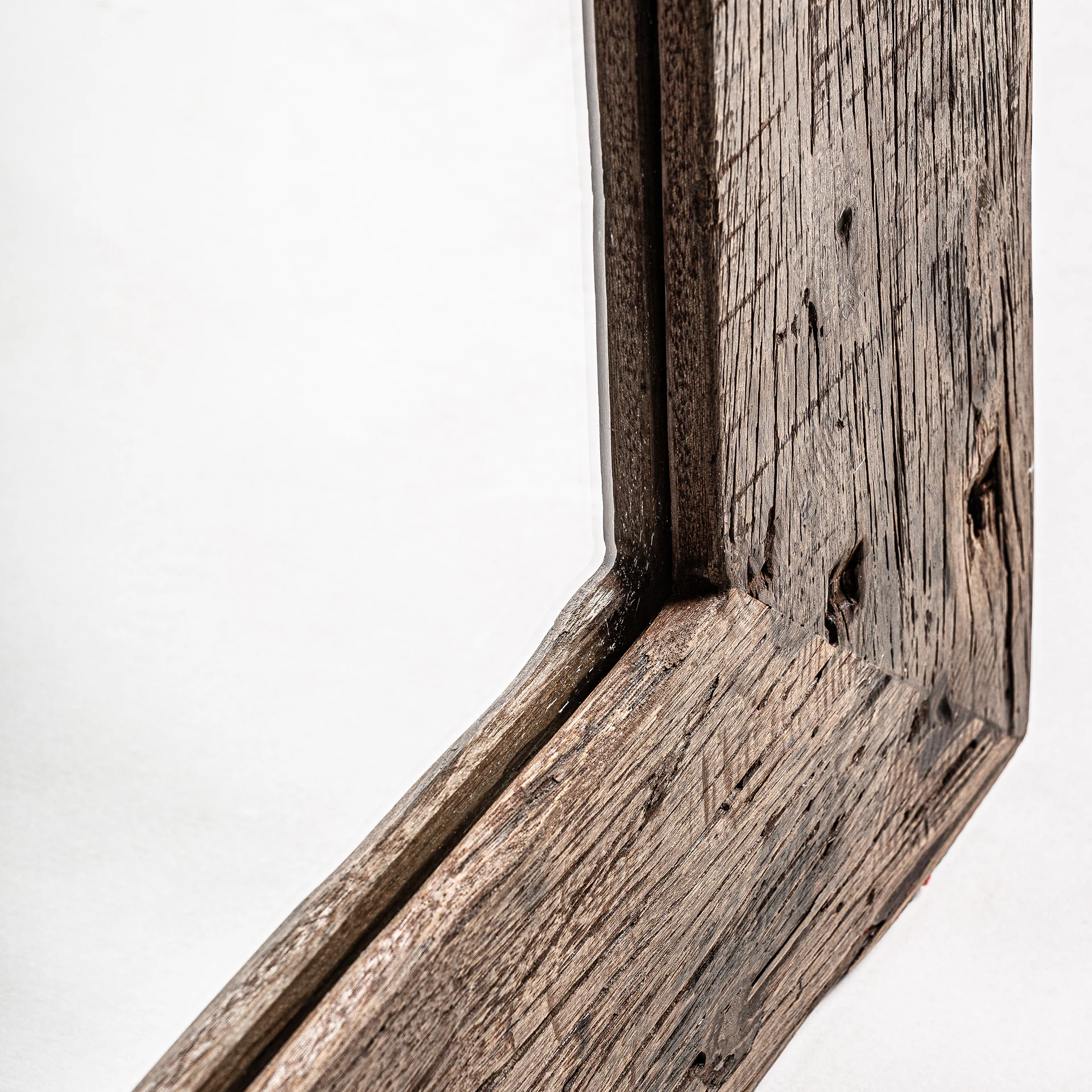 Oglinda Decorativa din Lemn Recuperat si Oglinda, Maro, 120x7x220 cm - VicalHome 34634 [9]