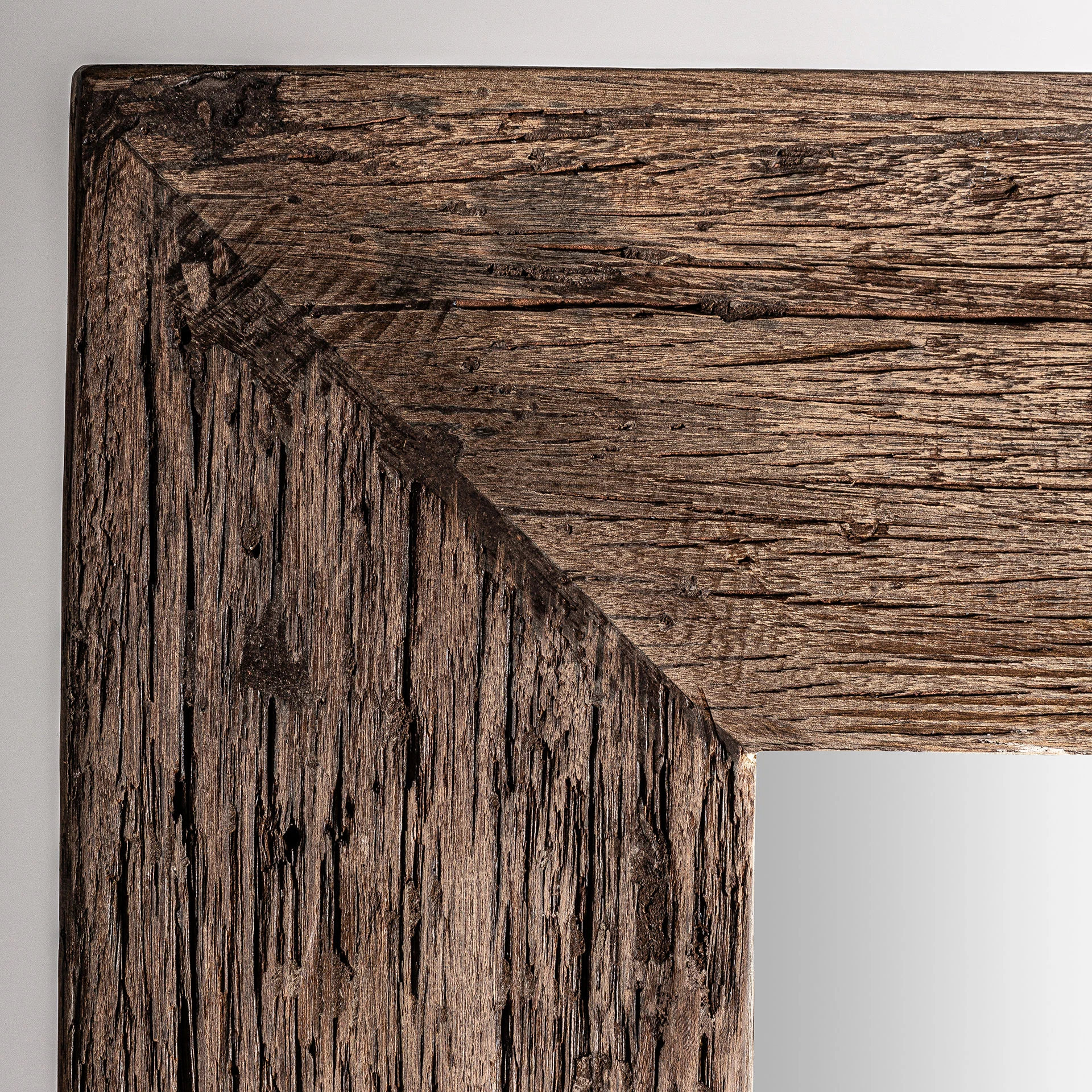 Oglinda Decorativa din Lemn Recuperat si Oglinda, Maro, 120x7x220 cm - VicalHome 34634 [11]
