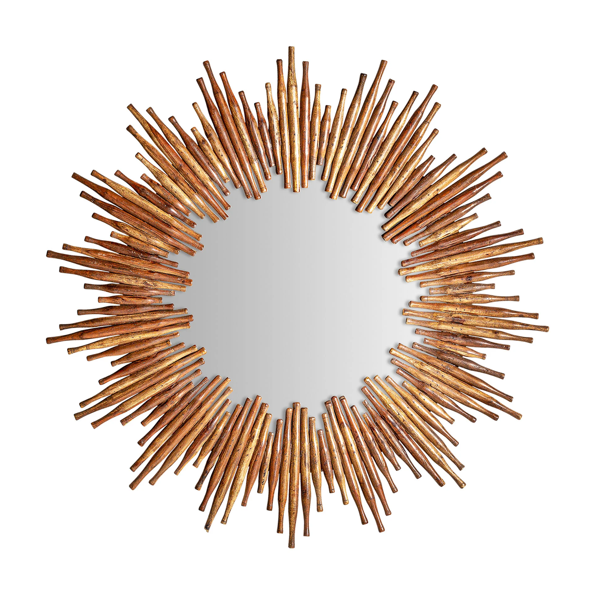Oglinda Decorativa din Lemn de Mango Reciclat si Oglinda, Maro, 120x5x120 cm - VicalHome 31425 [3]