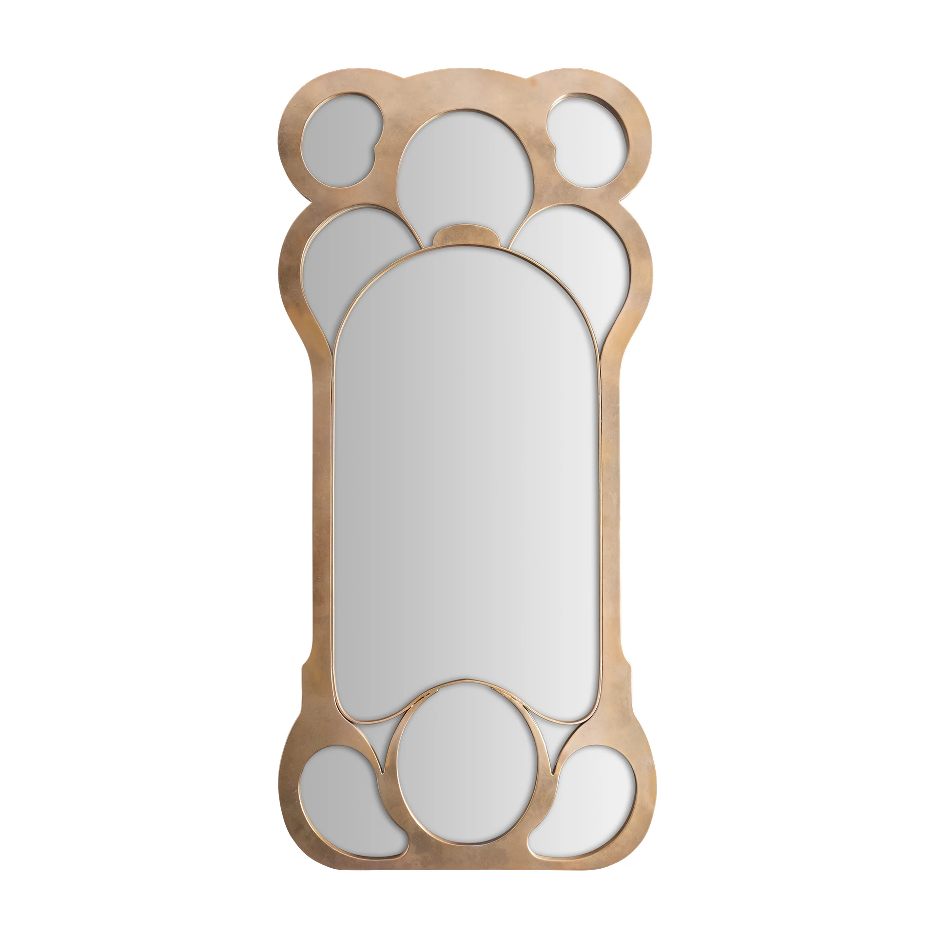 Oglinda Decorativa din Oglinda si Lemn Mdf, Auriu, 89x5x190 cm - VicalHome 33659 [1]