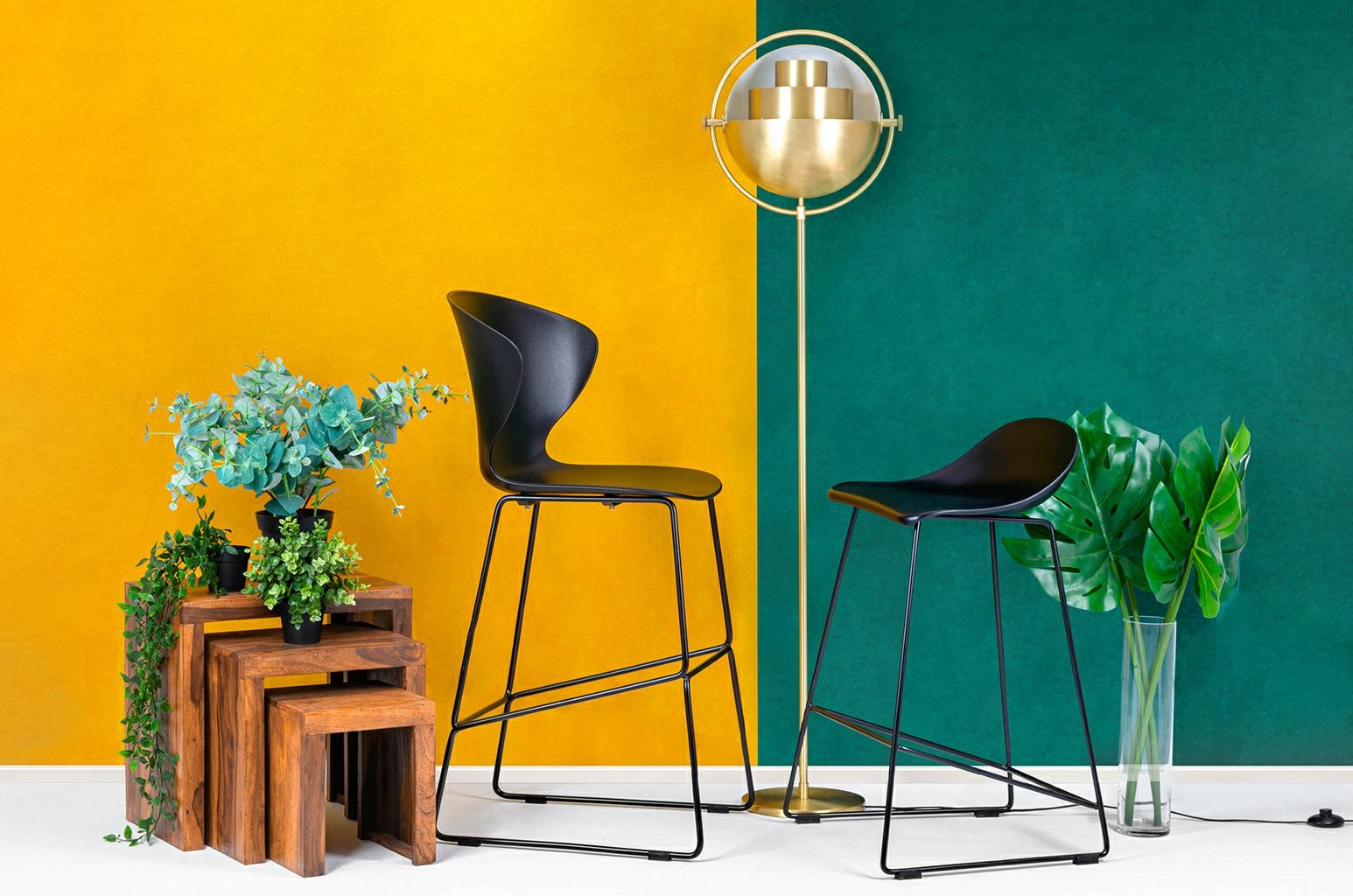 Scaun de Bar Rolf 47x48x92 cm, Polipropilenă Negru - King Home [3]