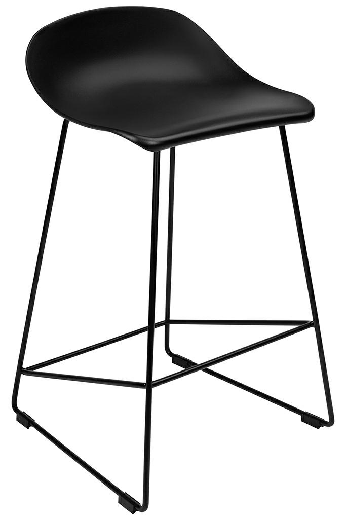 Produse - Scaun de Bar Rolf 47x48x92 cm, Polipropilenă Negru - King Home