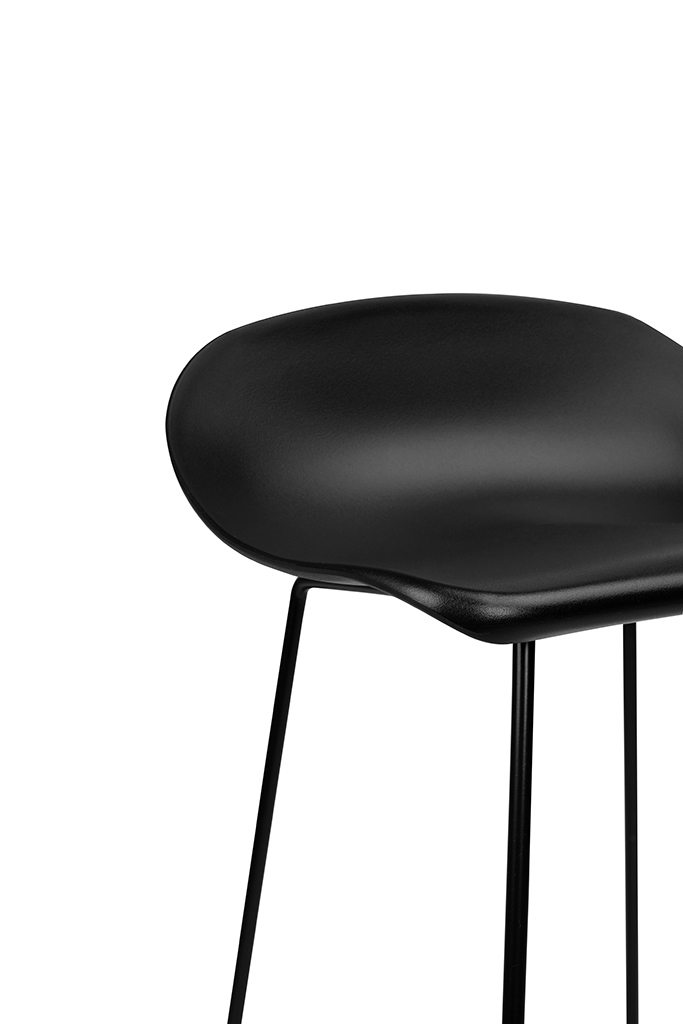 Scaun de Bar Rolf 47x48x92 cm, Polipropilenă Negru - King Home [13]