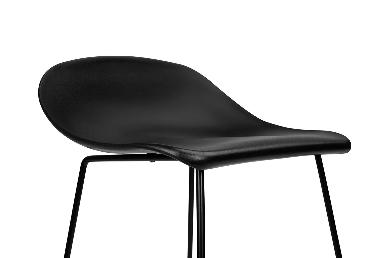 Scaun de Bar Rolf 47x48x92 cm, Polipropilenă Negru - King Home [14]