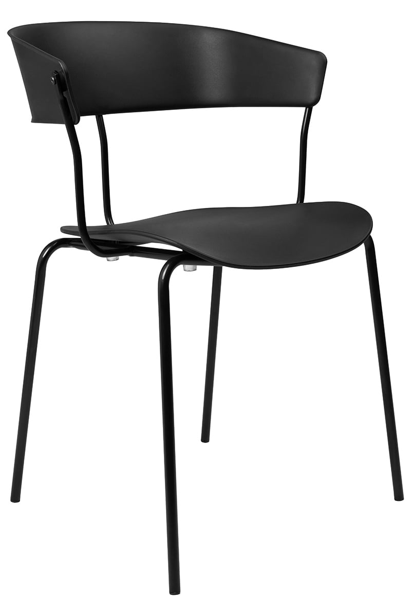 Produse - Scaun Jett 54x53x76,5 cm, Polipropilenă și Metal Negru - King Home