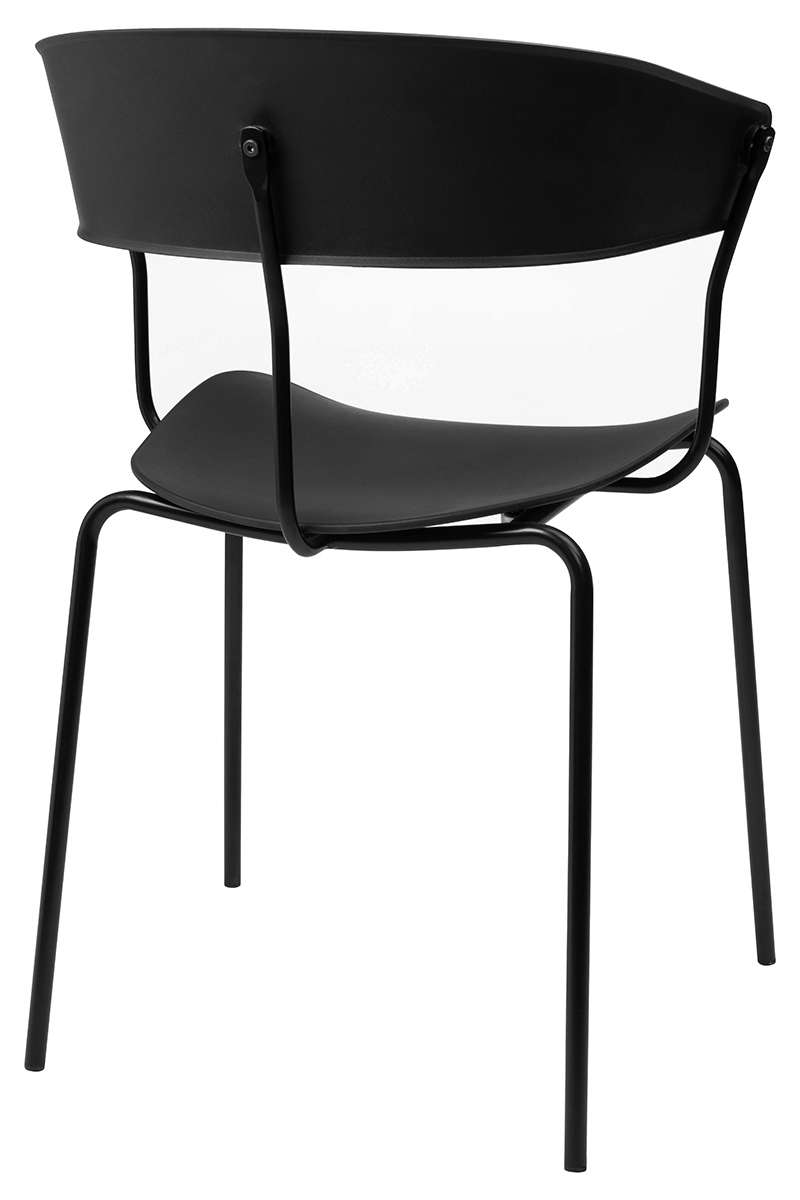 Scaun Jett 54x53x76,5 cm, Polipropilenă și Metal Negru - King Home [2]