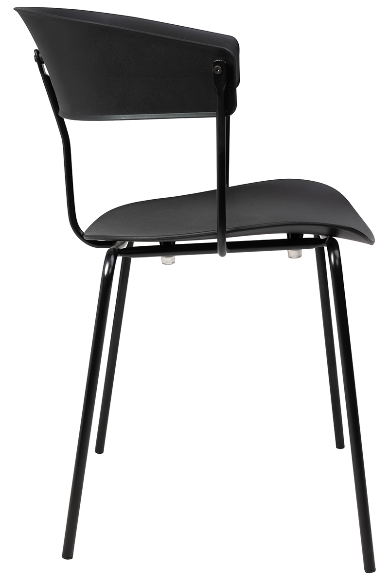 Scaun Jett 54x53x76,5 cm, Polipropilenă și Metal Negru - King Home [4]