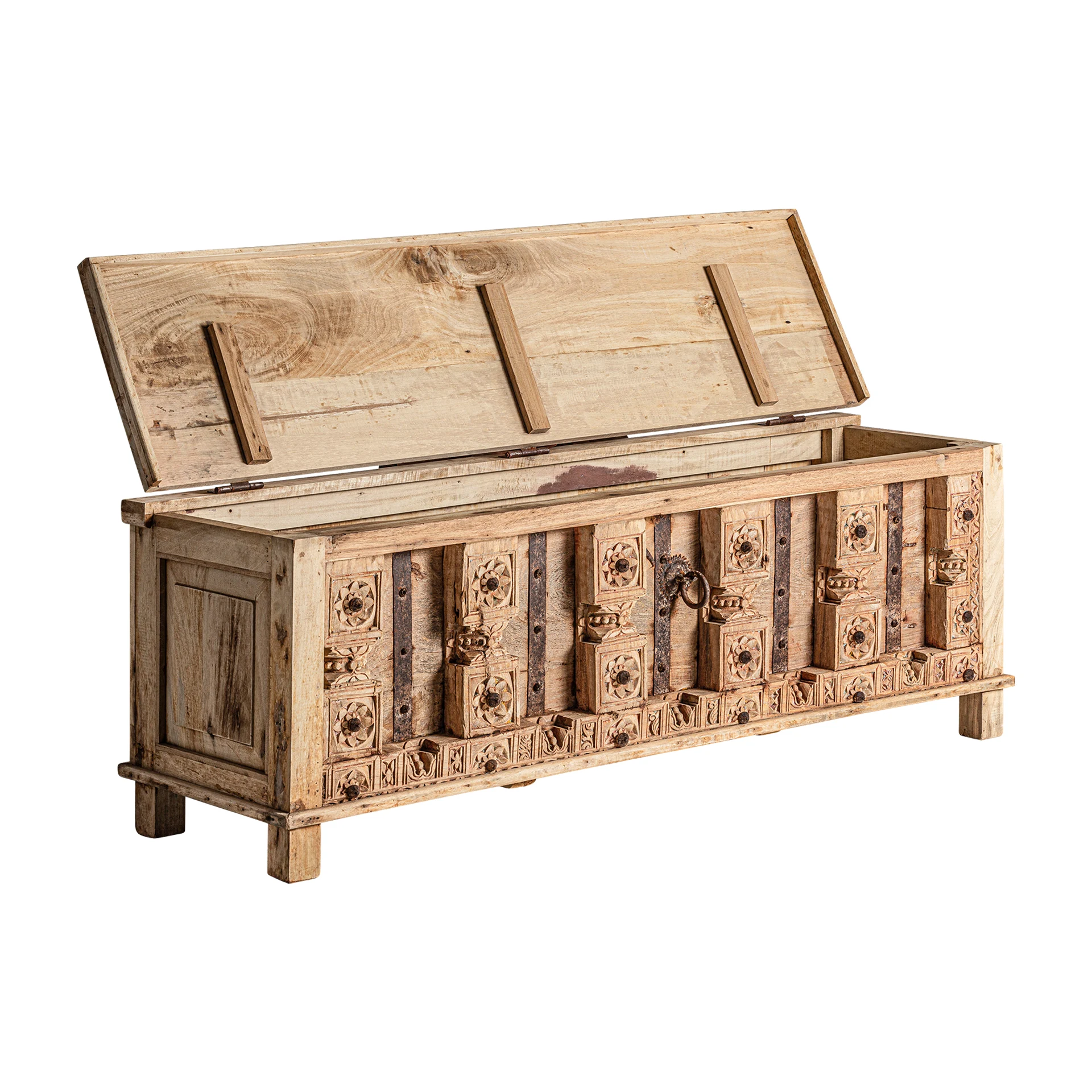 Comoda TV din Lemn de Mango, Maro, 171x53x63 cm - VicalHome 32730 [13]