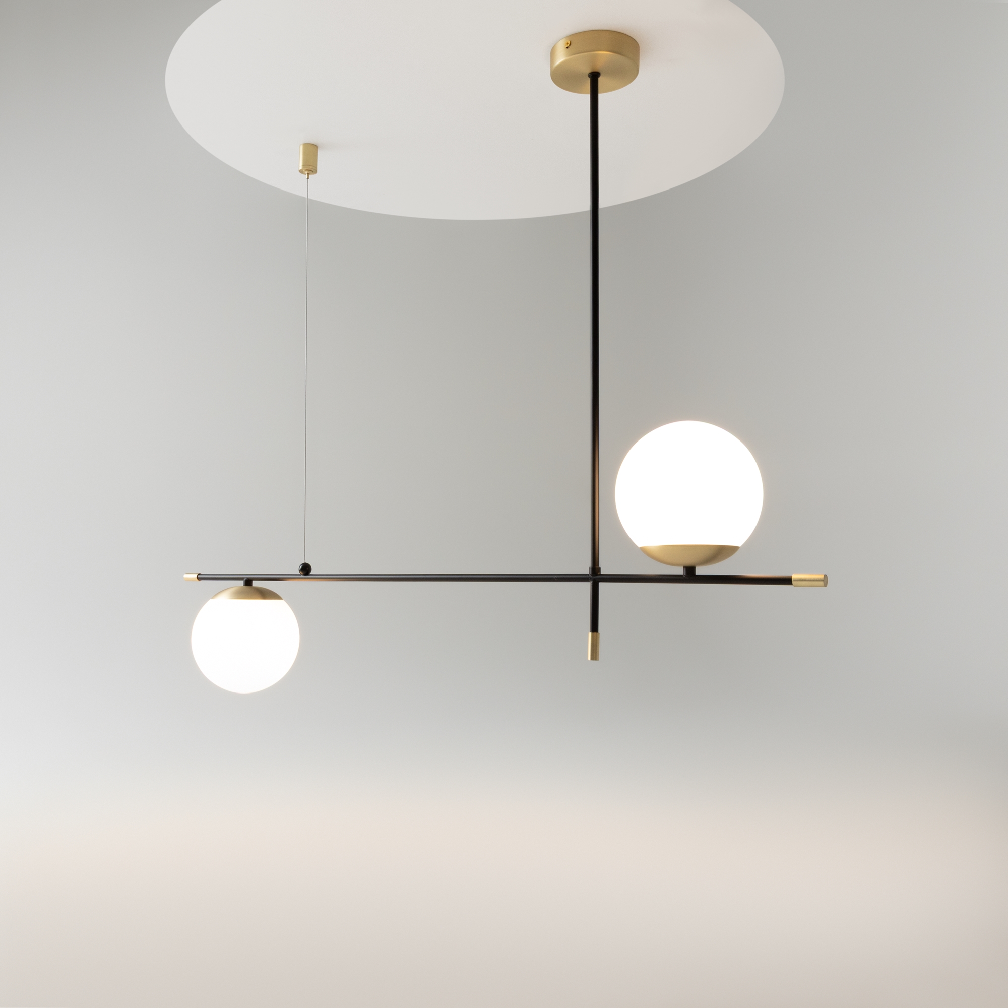 Corp de iluminat suspendat Nostalgia, Metal Negru și auriu, 40W, MAYTONI MOD048PL-02G [4]