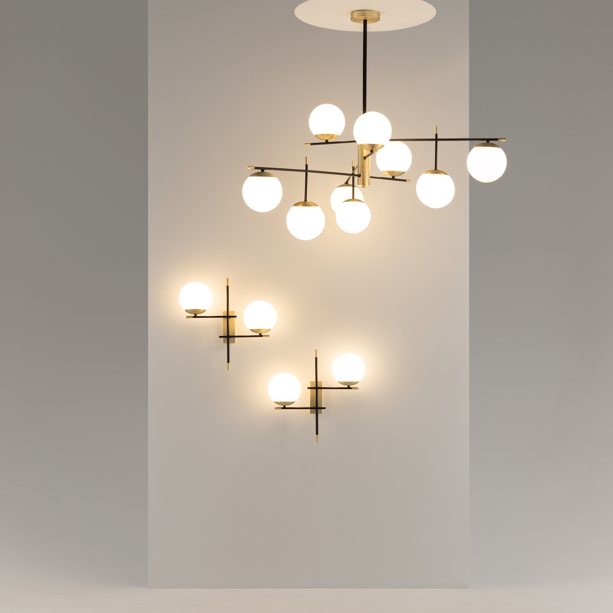 Corp de iluminat suspendat Nostalgia, Metal Negru și auriu, 40W, MAYTONI MOD048PL-06G [3]