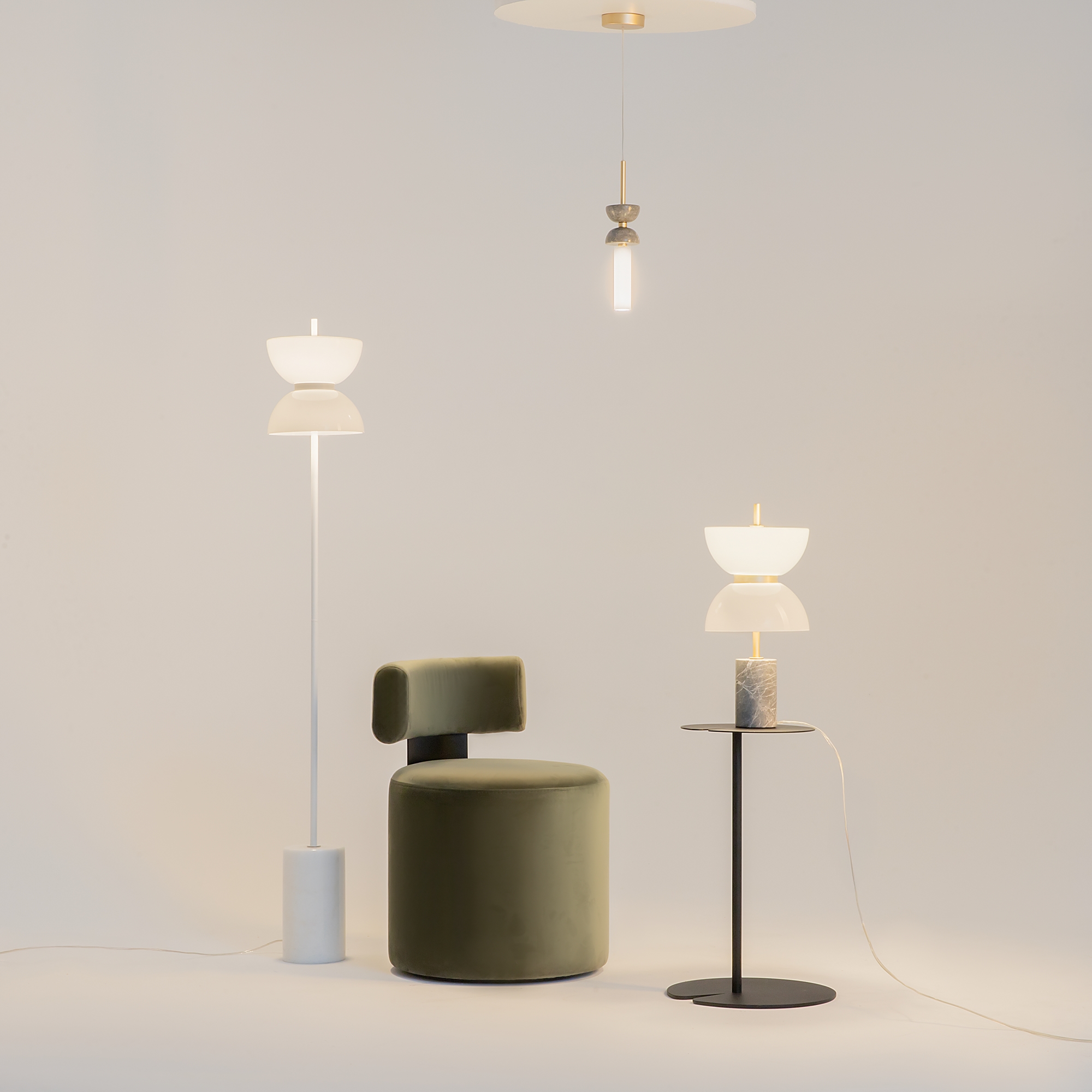 Lampă de masă Kyoto, Metal și marmură Auriu și gri, 11W, MAYTONI MOD178TL-L11GR3K [4]